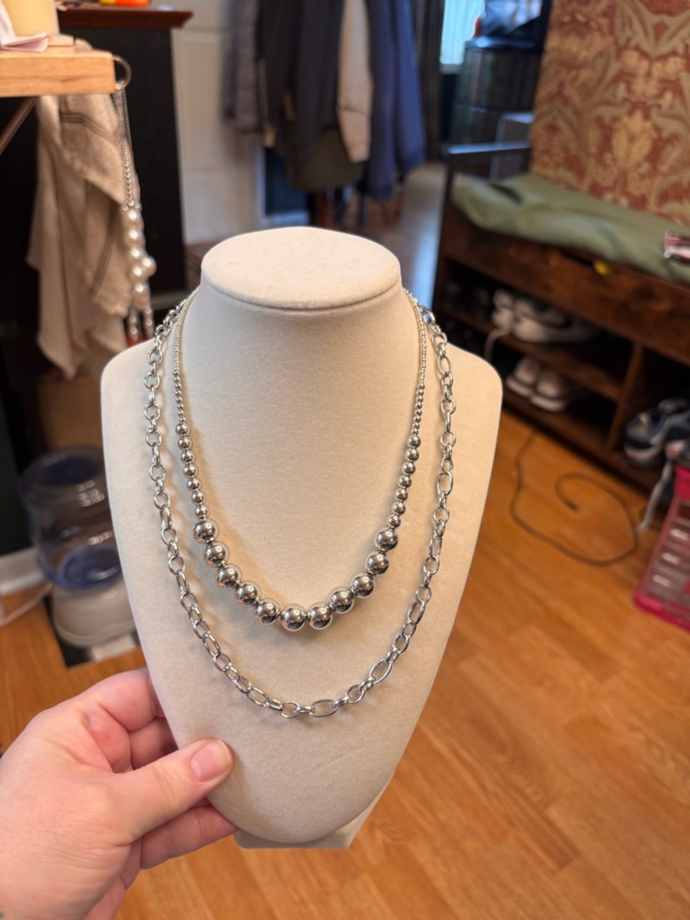 New longer Polished Silver-Link Necklace for Women - Classic Chain Style - Picture 6 of 9